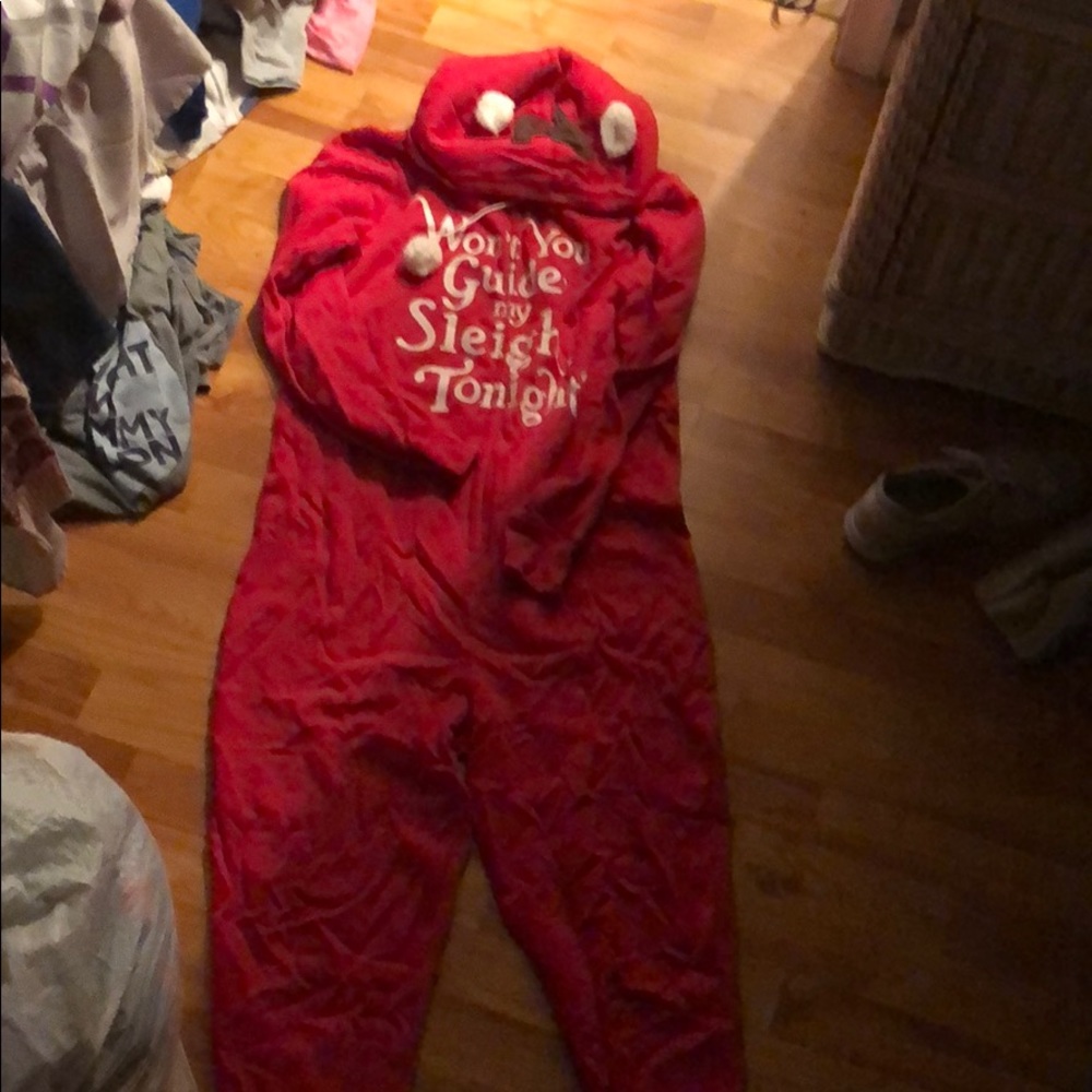 Christmas Pajama Onesie —size L